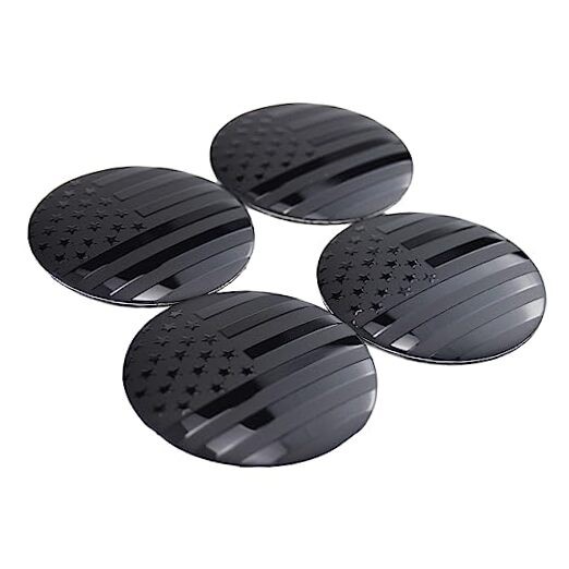 4X 56.5mm=2.24 inches Black American Flag 2.23 inches(56mm) U.S. Flag - Black