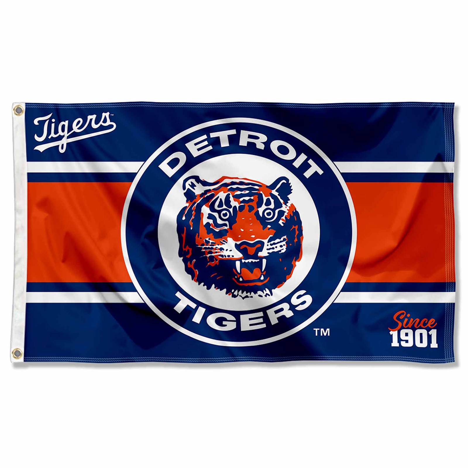 Detroit Tigers Retro Vintage Throwback Banner Flag