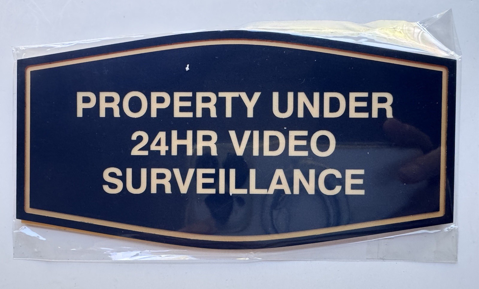 5 Pack 24 Hour Video Surveillance Security Signs Outdoor Warning Camera Navy