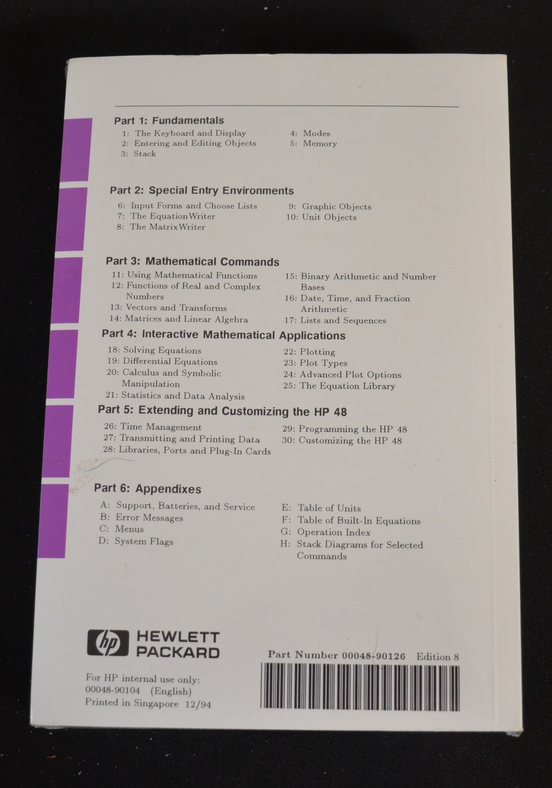 Hewlett Packard HP 48G Series Quick Start Guide Manual SEALED NOS