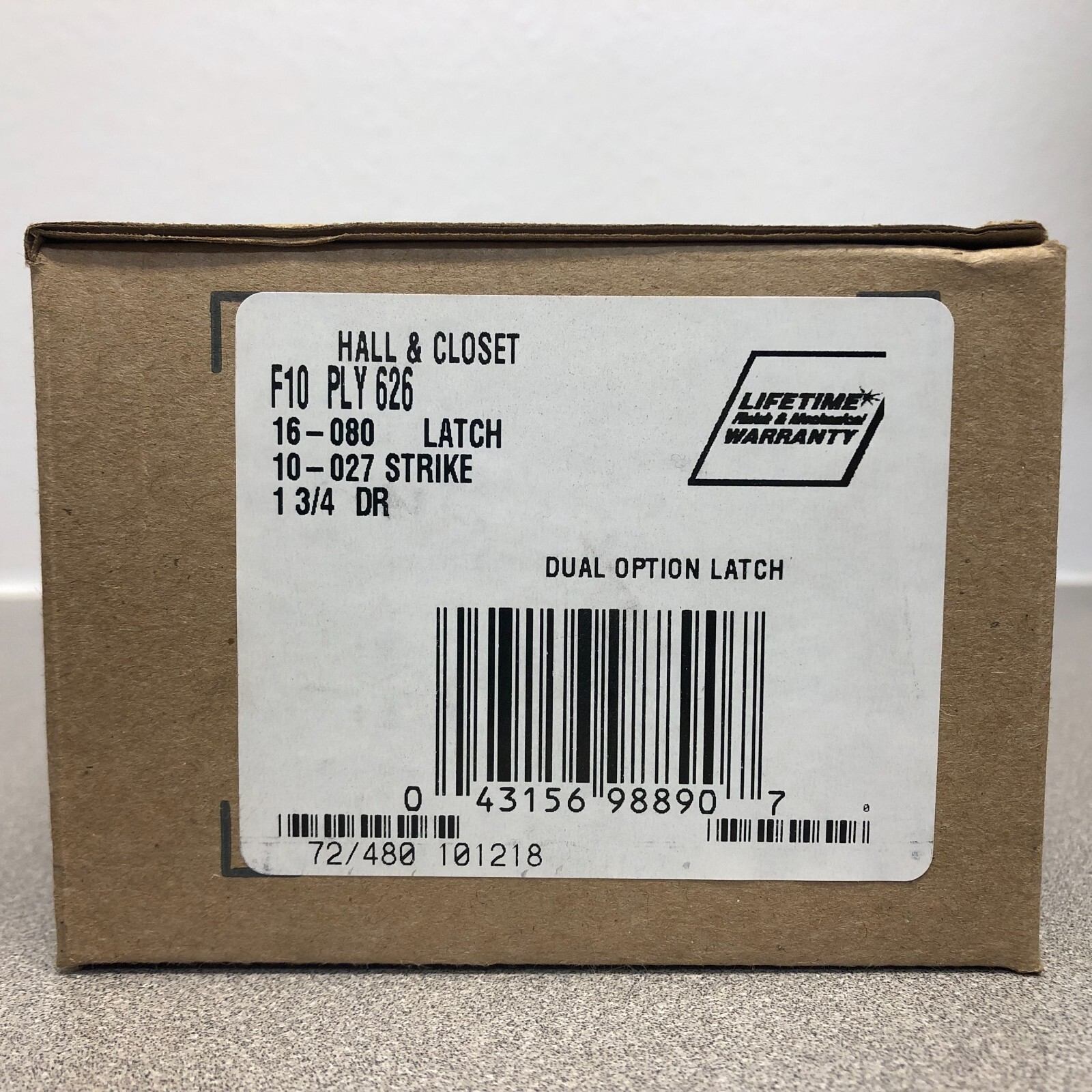 Schlage F10PLY626 Plymouth Satin Chrome Passage Door Knob Right or Left Handed