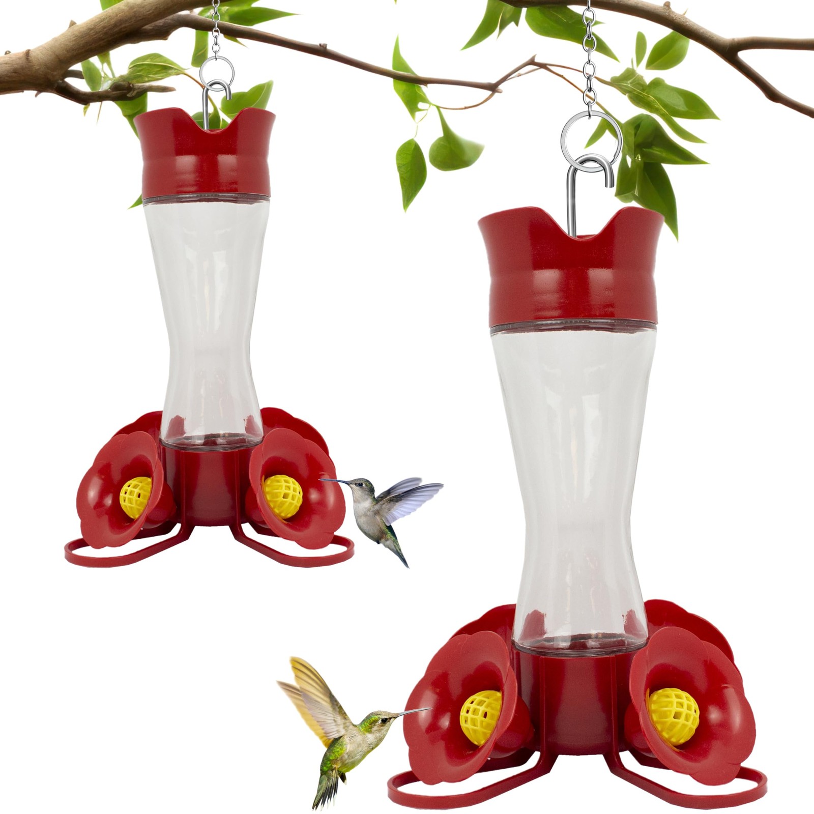 Perky-Pet 203CPBN-2 Glass Hummingbird 2 Count (Pack of 1), Clear