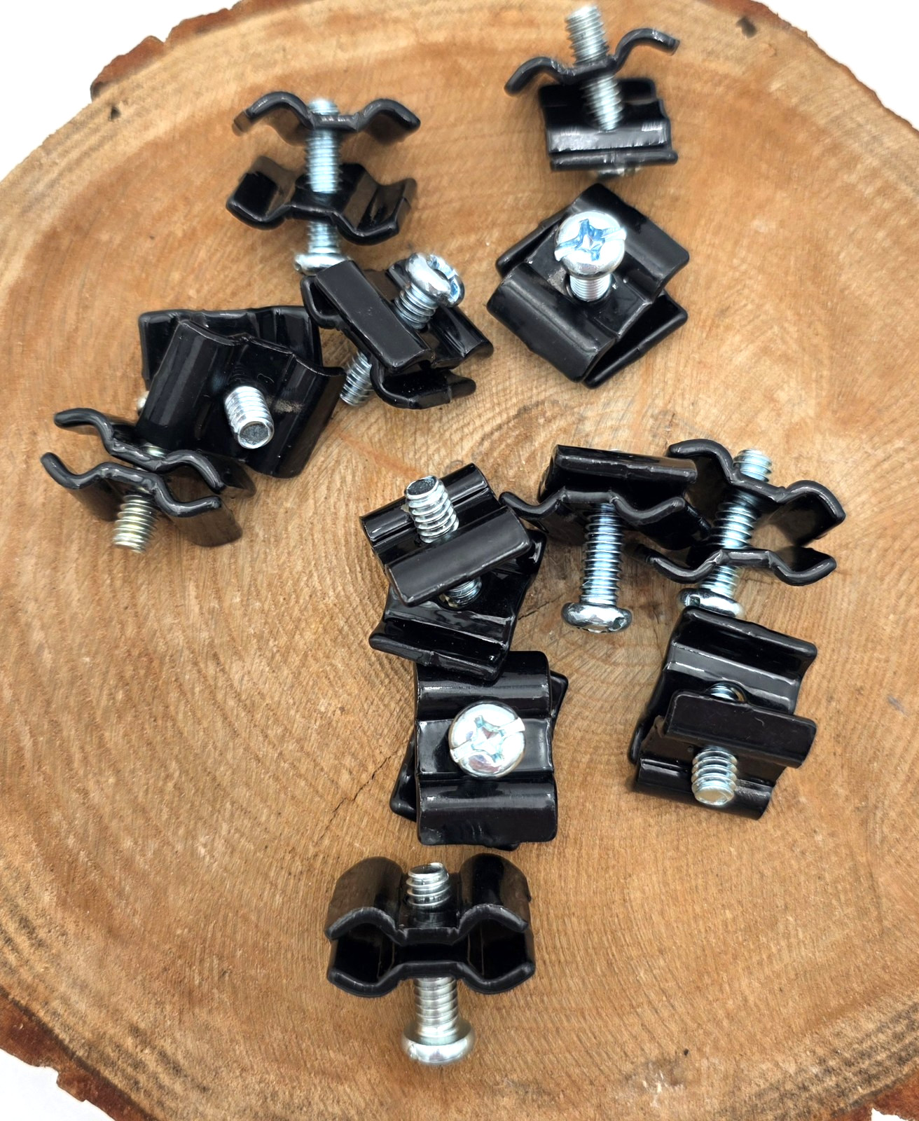 Wire Grid Panel Connectors Black Metal Clips Lot 12 Display Grid Hardware