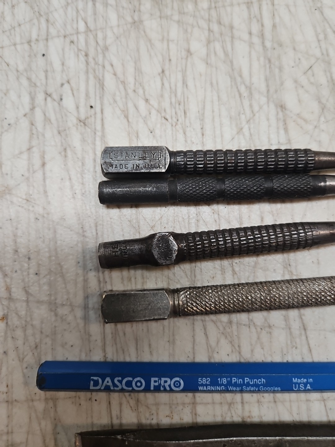 12 Assorted Small Chisels Center Punches Stanley Mayhew MAC Matco Dasco & More!