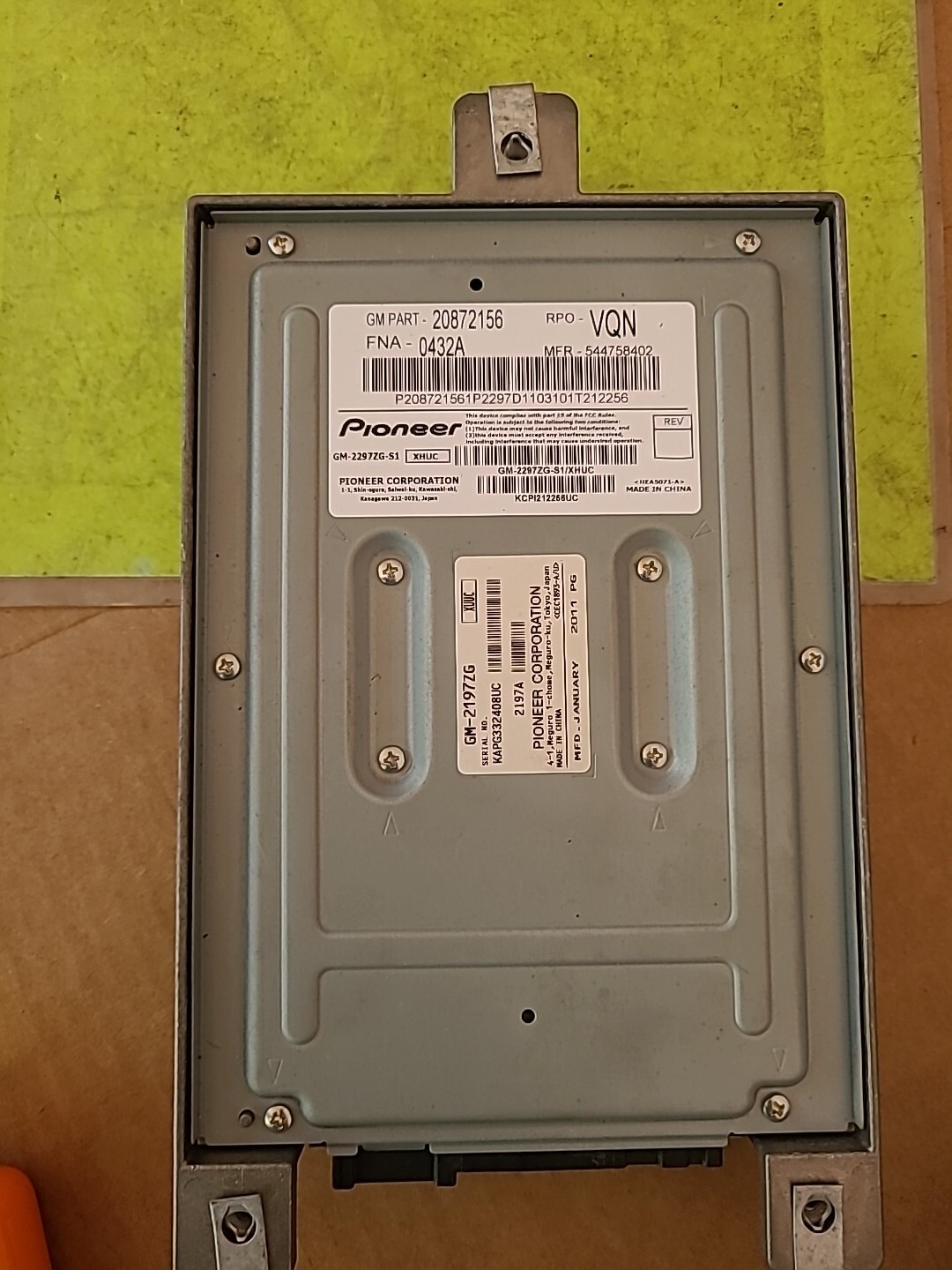 2010 10  2011 11 12 13 14 15   CHEVROLET EQUINOX PIONEER AMPLIFIER 20872156 OEM