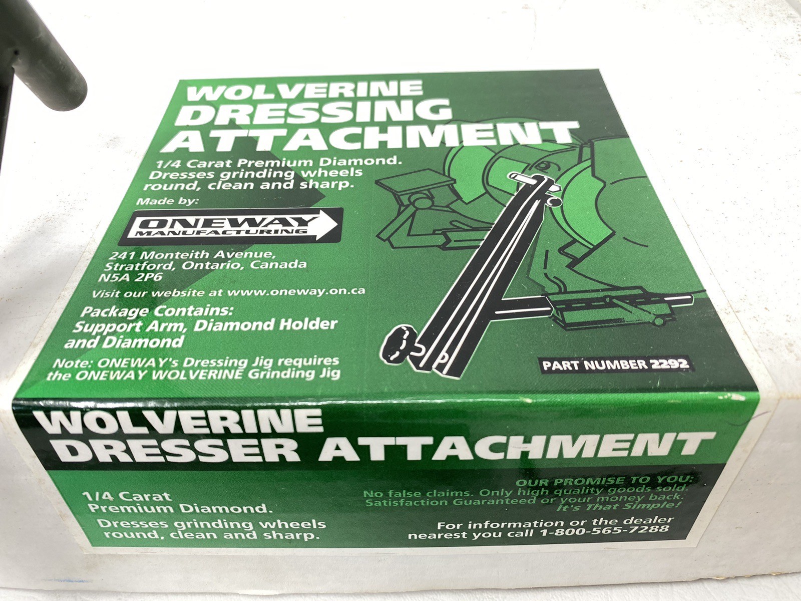 Oneway Mfg. Wolverine Grinding Wheel Dressing Attachment Premium Diamond No 2292