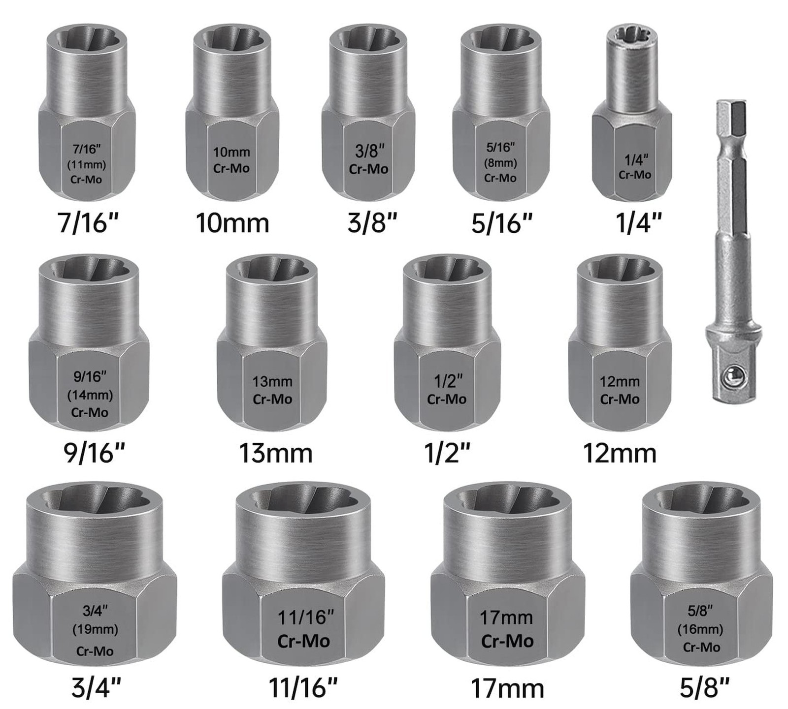 XEWEA 49PCS Screw & Bolt Extractor Set with Left Hand Drill Bit Set, Multi-Sp...