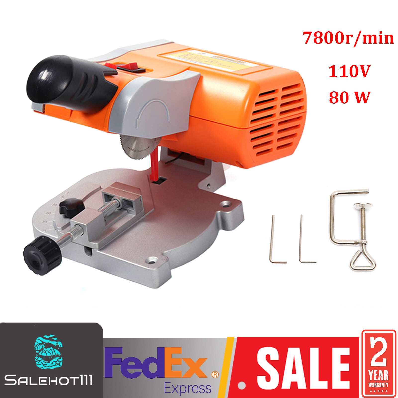 Mini Benchtop Cut-off Chop Saw wood metal Angle Moulding cutter 45° Miter Saw