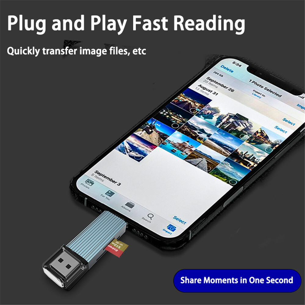 ⚡USB A USB C to TF SD Card Reader Writer OTG Adapter USB 3.0 Memory Card Reader⚡