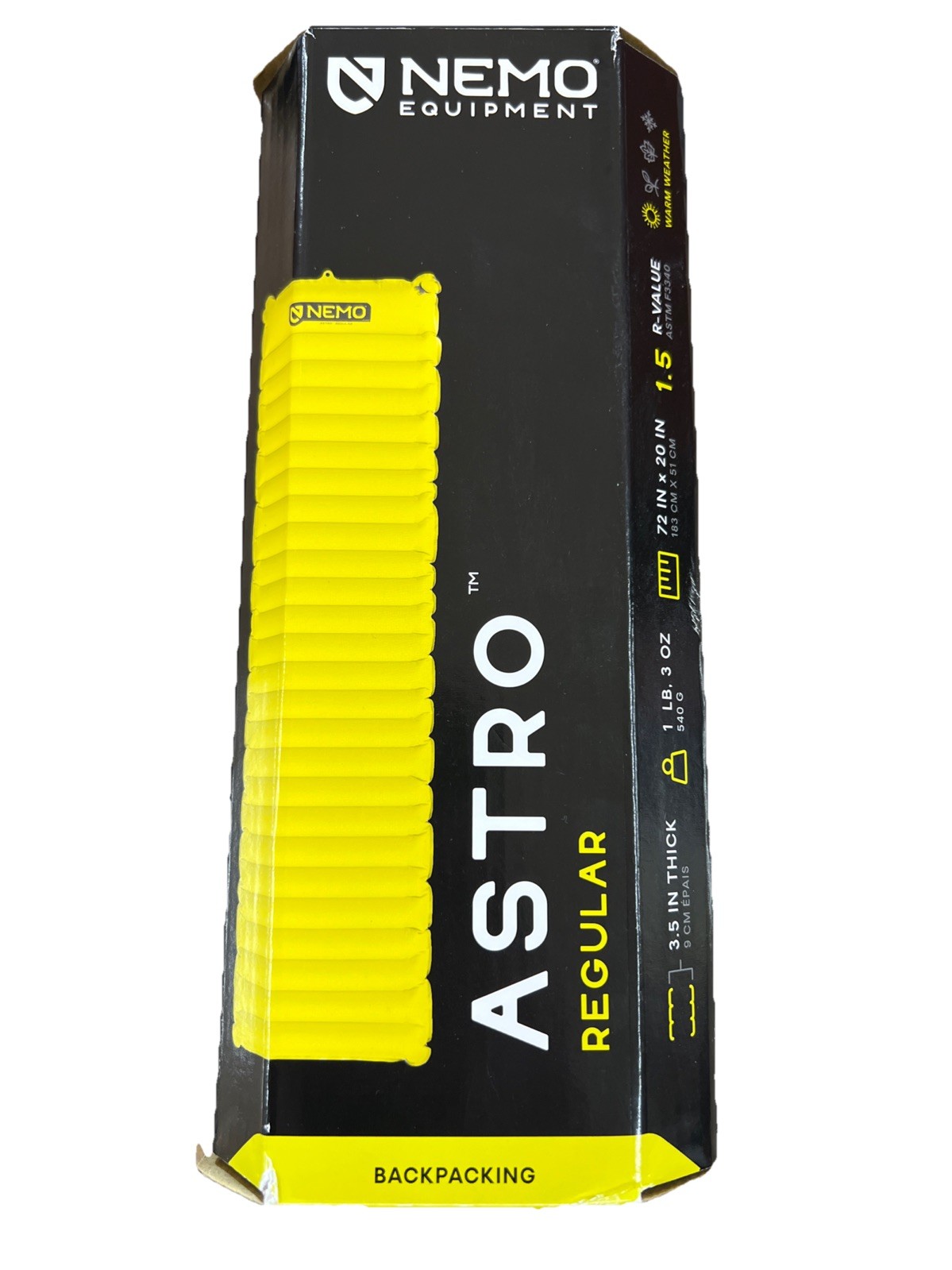 Nemo Astro Non-Insulated Lightweight Backpacking Sleeping Pad - Regular 72"x20"