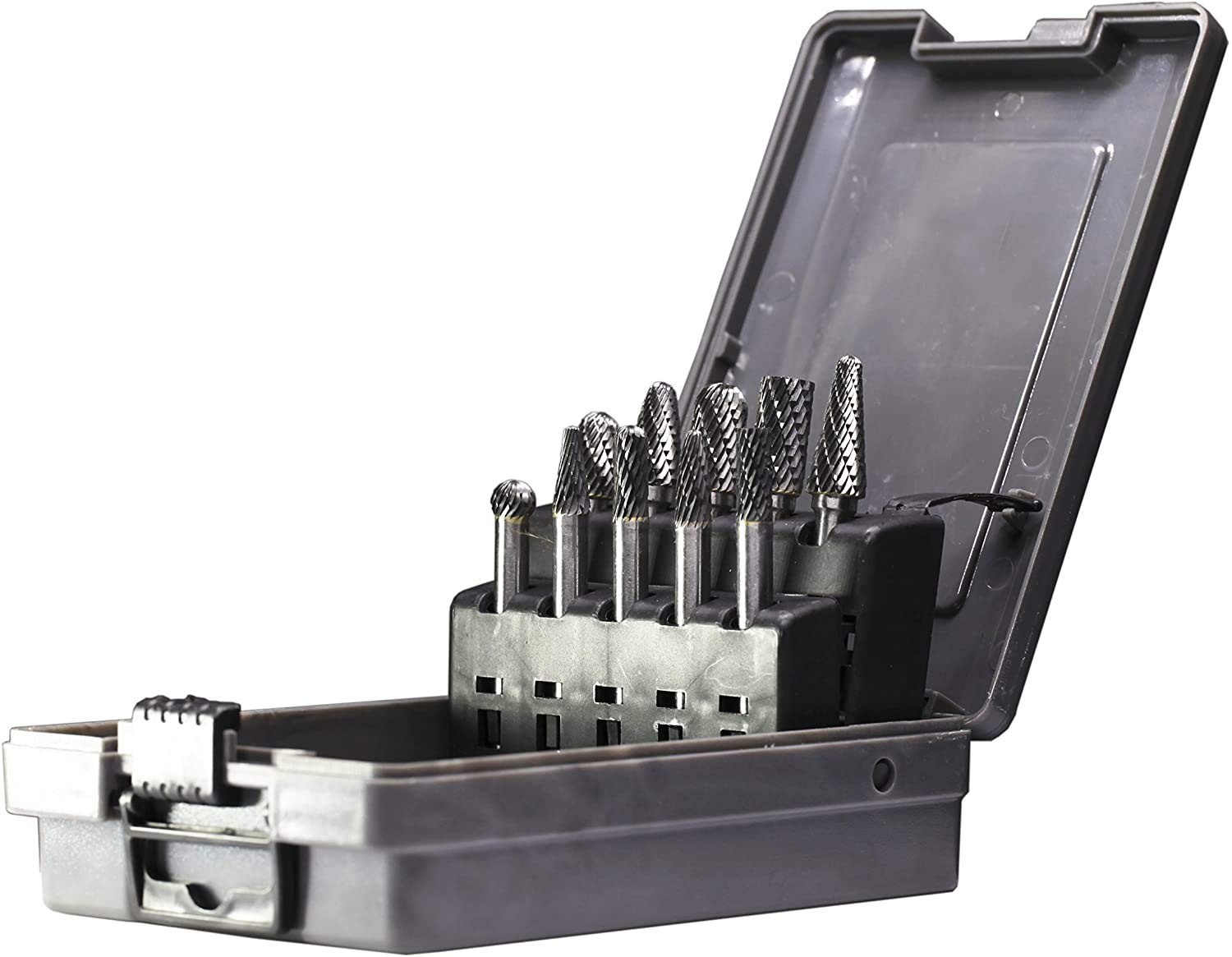 YUFUTOL Carbide Burrs 0.25 inch; 0.375 0.3125 0.5 inch, Dark Gray
