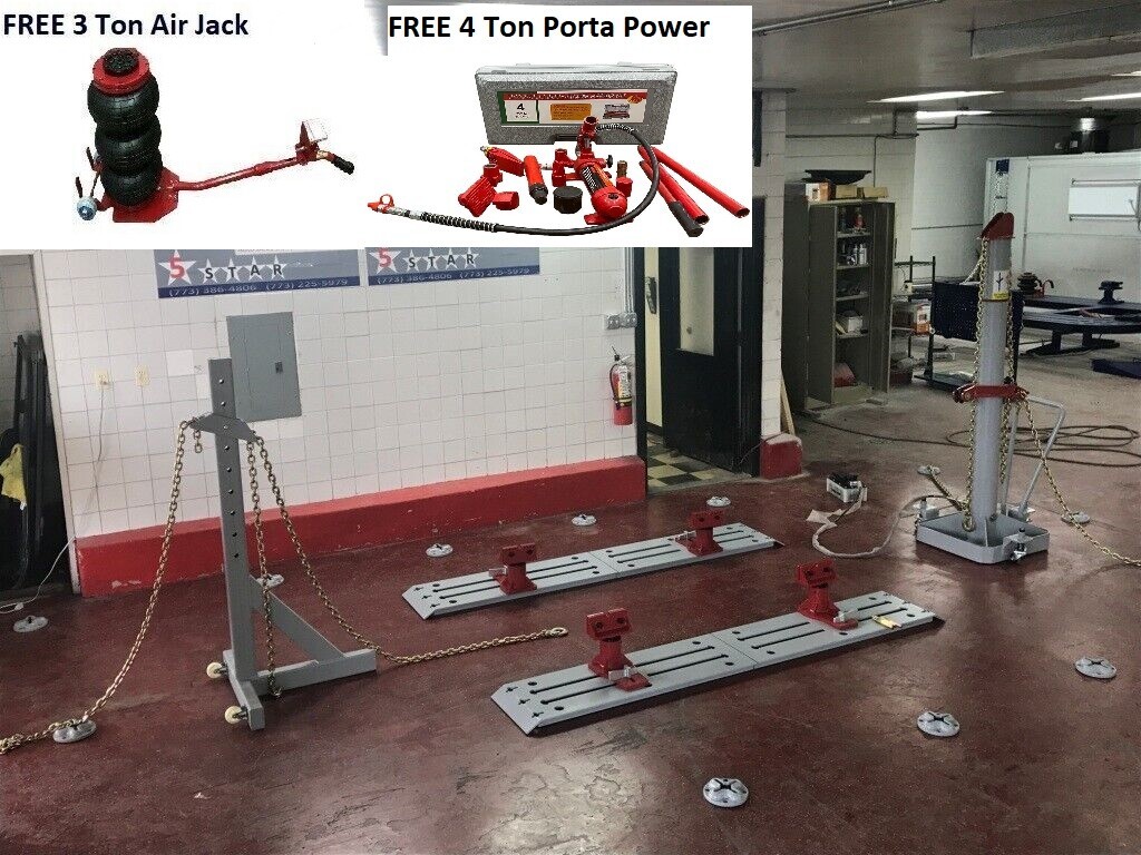 Auto Body Frame Rack floor complete system FREE SHIPPING + Porta Power + Jack +