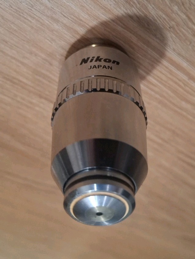 JM NIKON E PLAN 100 / 1.25 OIL 160/0.17 MICROSCOPE OBJECTIVE (ABQ82)