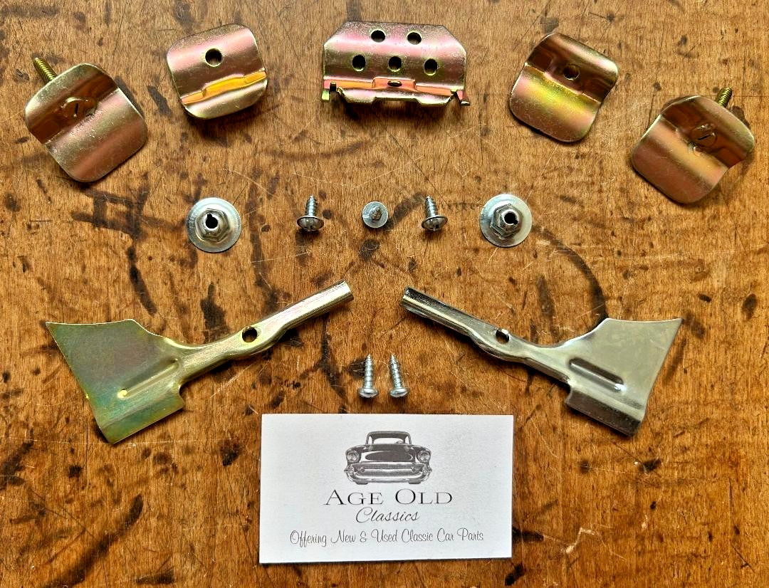 55 56 57 Chevy Windshield Molding Clip Set w/Corner Clips NEW 1955 1956 1957