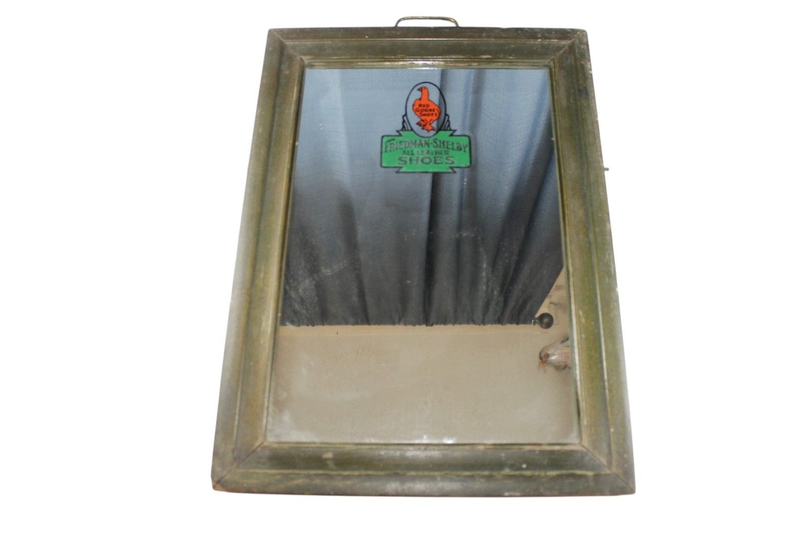 Neat Antique Friedman Shelby Red Goose Shoes Advertising Shoe Store Wood Mirror