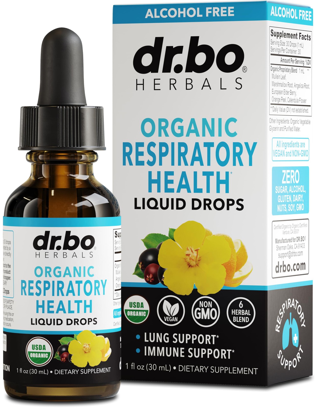 Lung Detox Respiratory Health Drops - Organic Respiratory Supplements Herbal ...