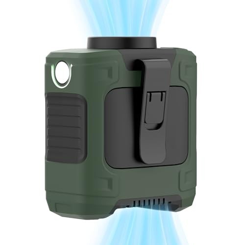 Portable Waist Fan 10000mAh Rechargeable Waist Clip Fan 18000RPM With Max Green