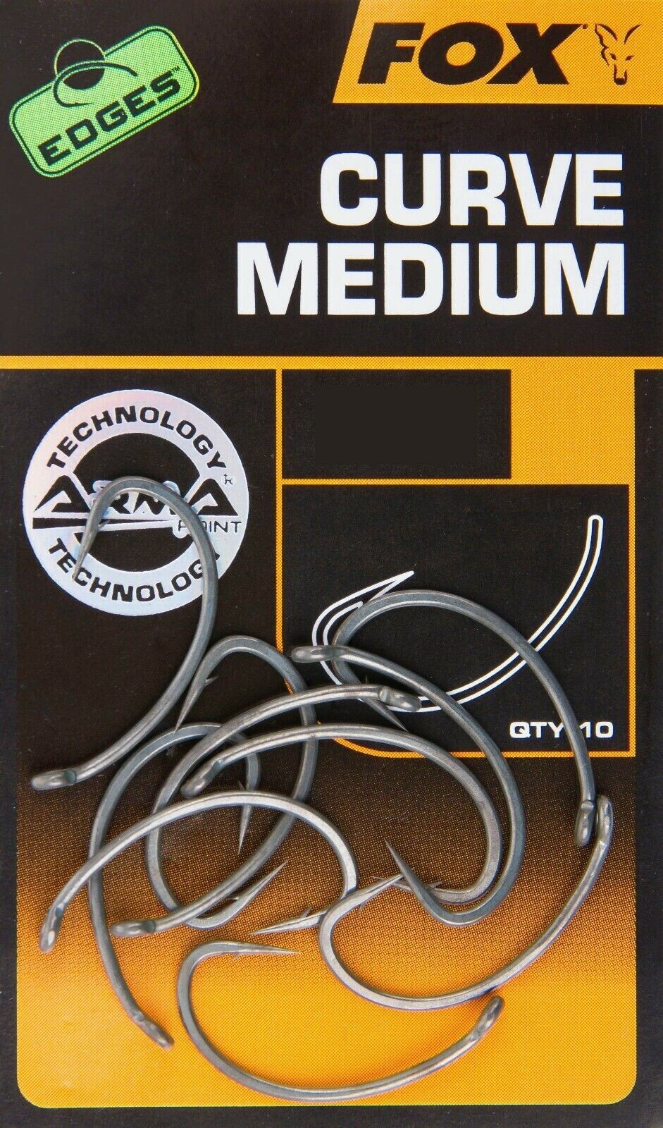 FOX EDGES CURVE MEDIUM CARP HOOKS - ALL SIZES | NEW - CARP FISHING HOOKS