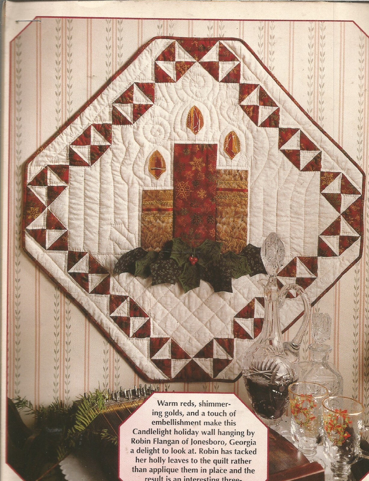 C0152 CANDLELIGHT WALLHANGING  QUILT PATTERN/INSTRUCTIONS