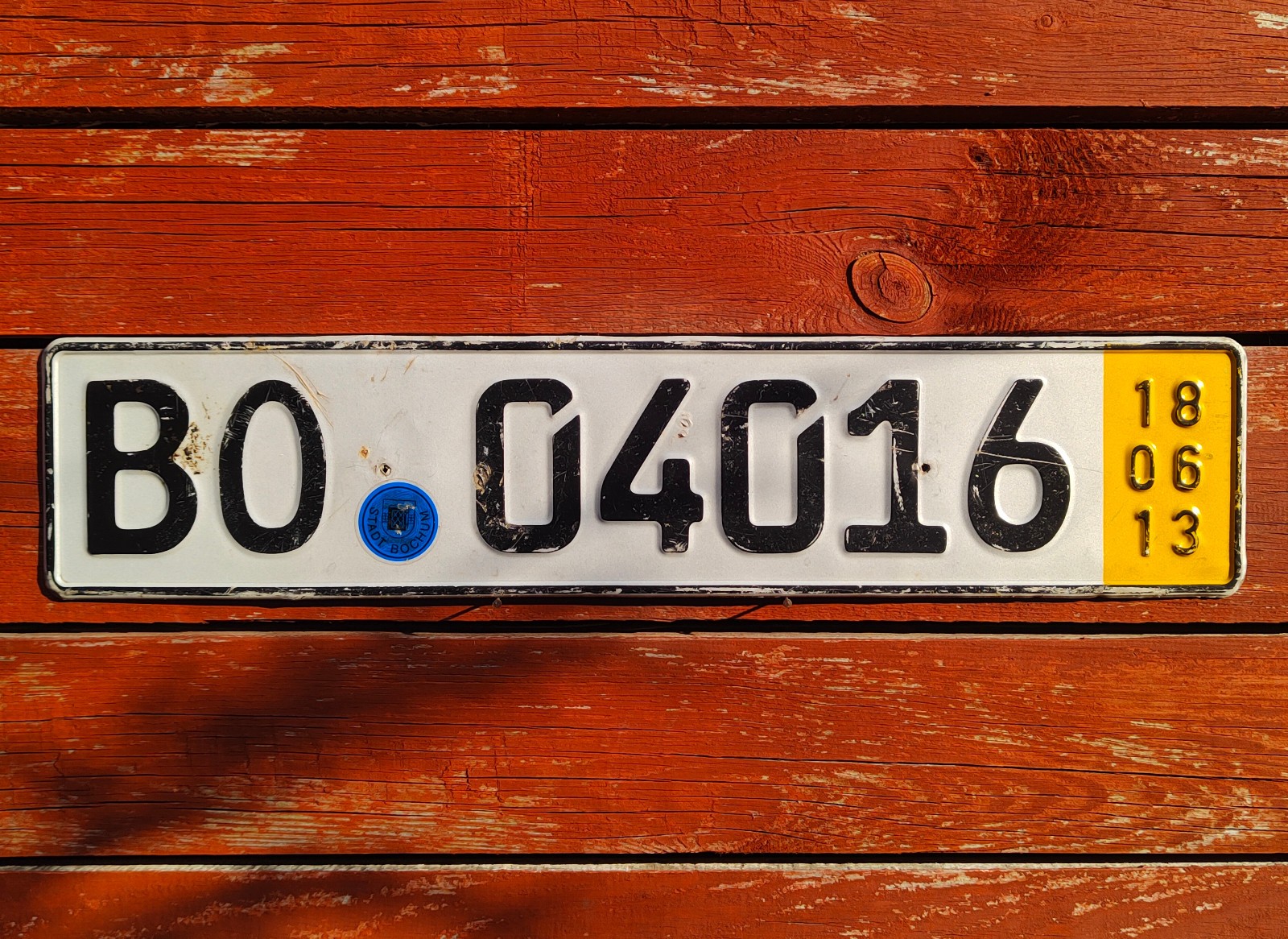 GERMANY/GERMAN Temporary Yellow License Plate from Europe