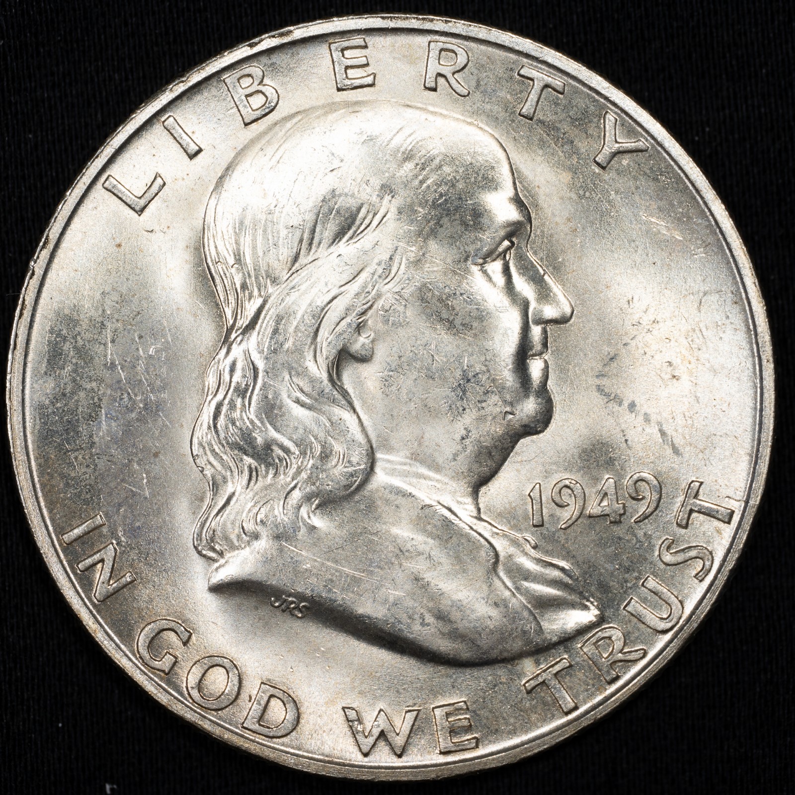 1949-D Benjamin Franklin Silver Half Dollar Denver Mint BU Uncirculated