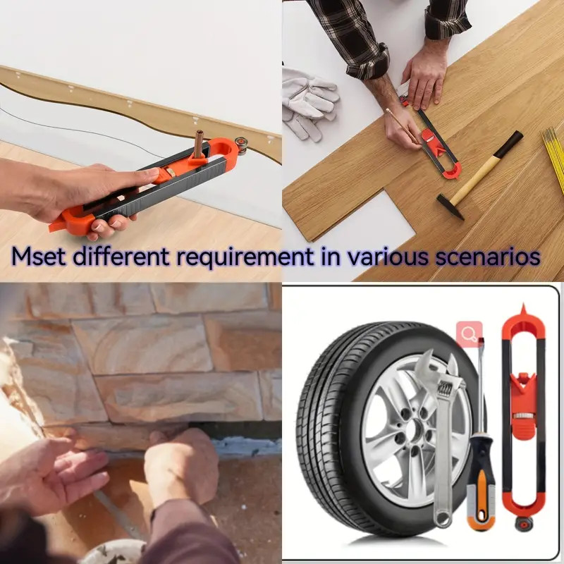 1Pcs Profile Scribing Ruler Contour Gauge Locking Precision Template Copy Tool