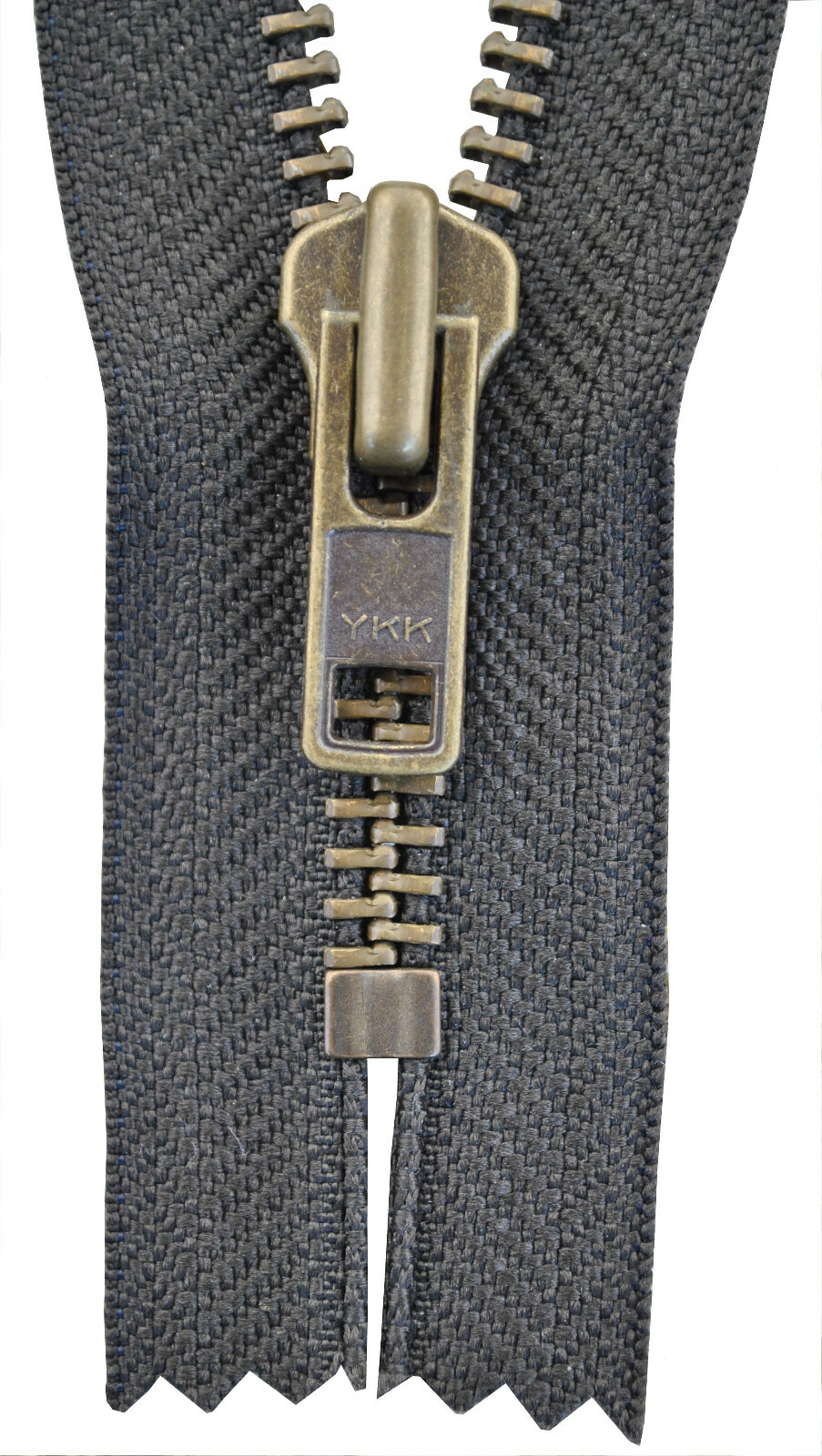 YKK Zipper Of 20 - 40 CM 8MM Black Metal Braun 1 Weg Indivisible