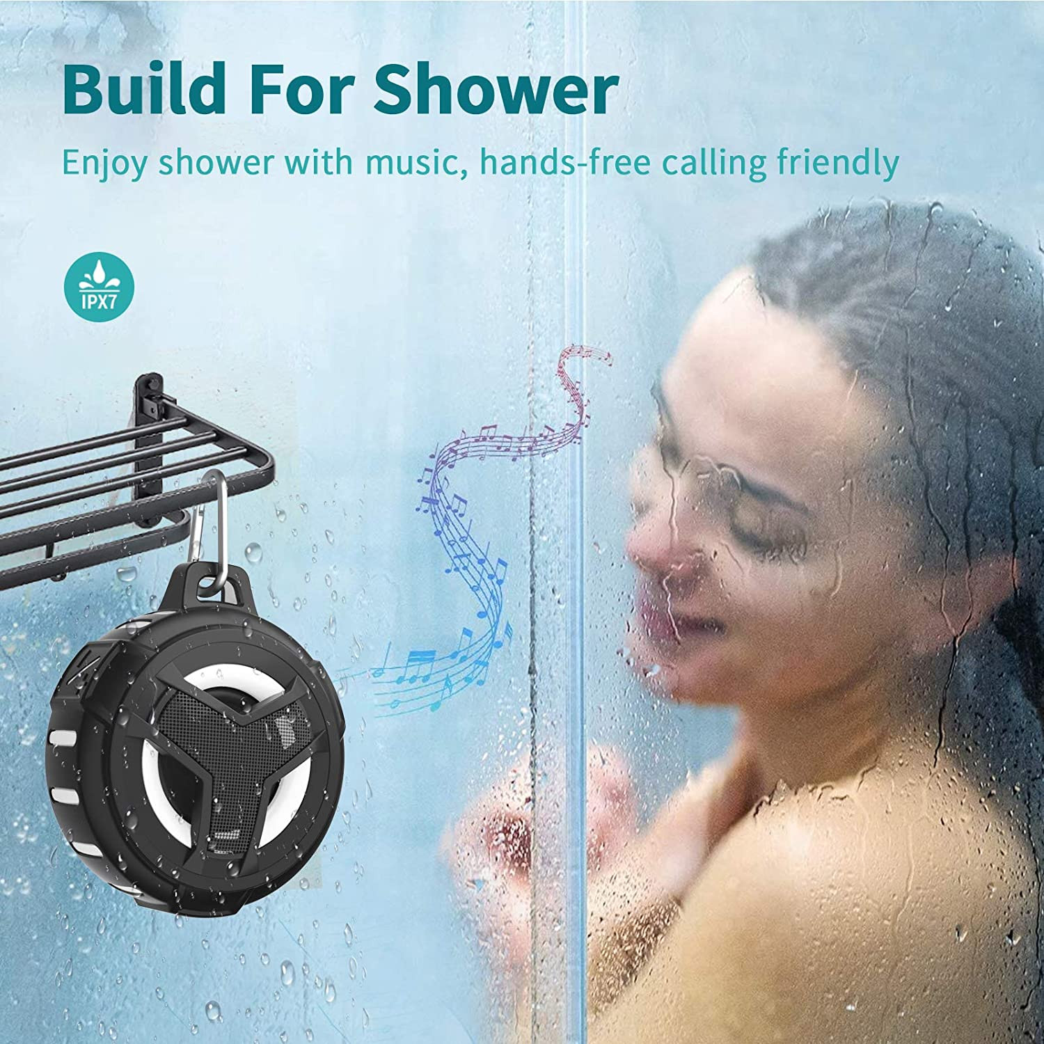 Bluetooth Shower Speaker Portable Bluetooth Speakers Waterproof Wireless Speaker