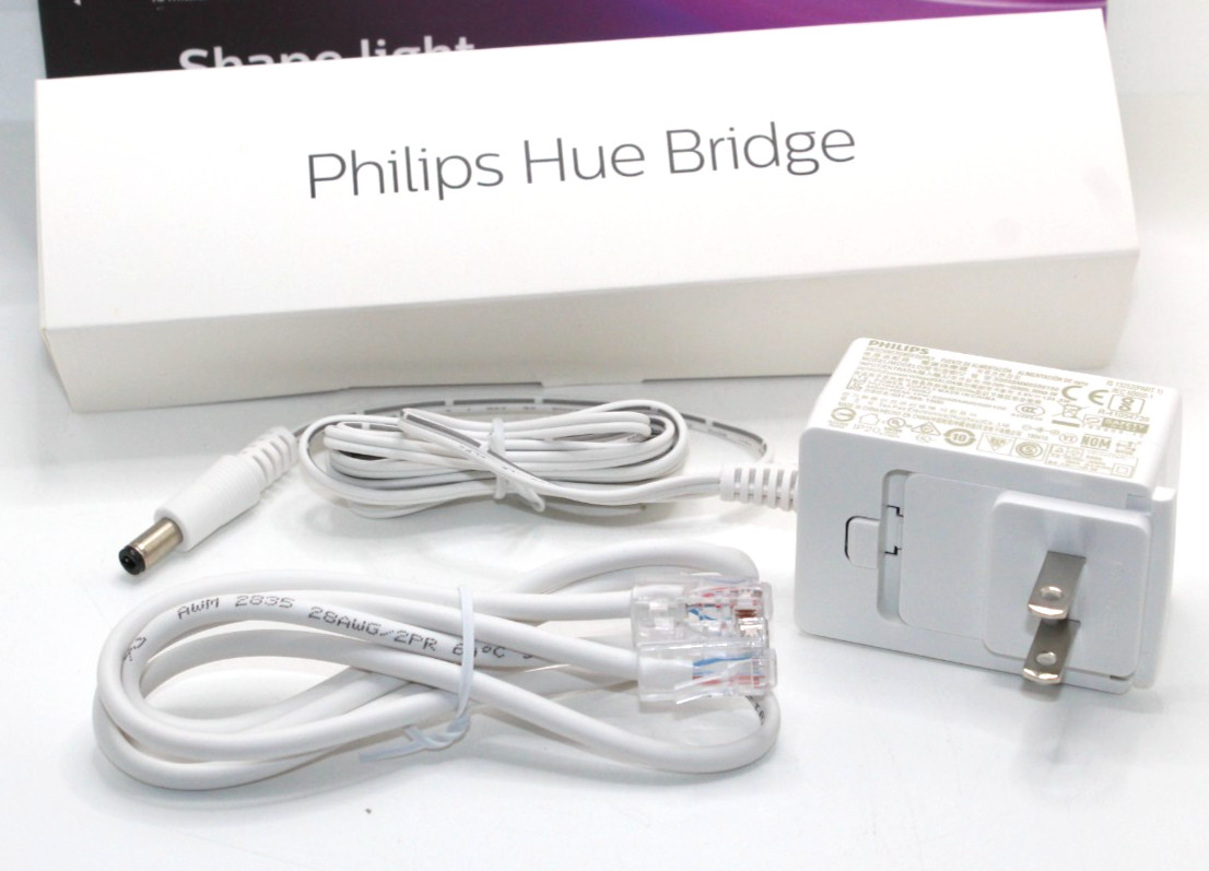 Philips Hue Bridge 3rd Gen Lighting Adapter Power Cord Only White Open Box