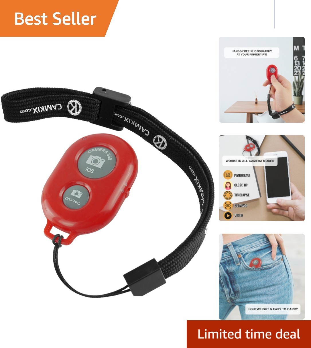 Portable Bluetooth Shutter Remote for iOS & Android: Snap Photos Effortlessly