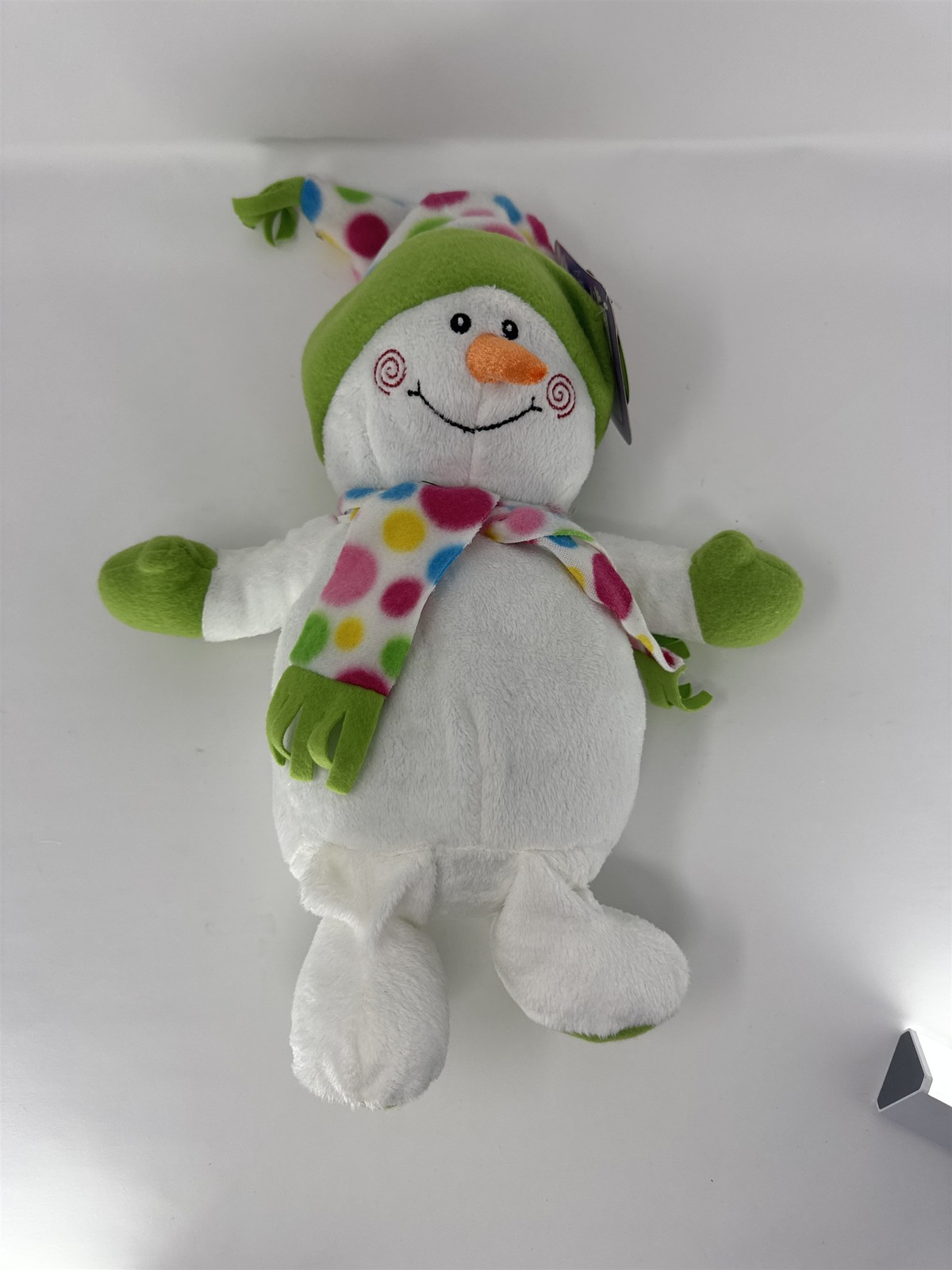 Sugar Loaf Snowman Plush Stuffed Creek Green Polka Dot Hat Scarf Holiday