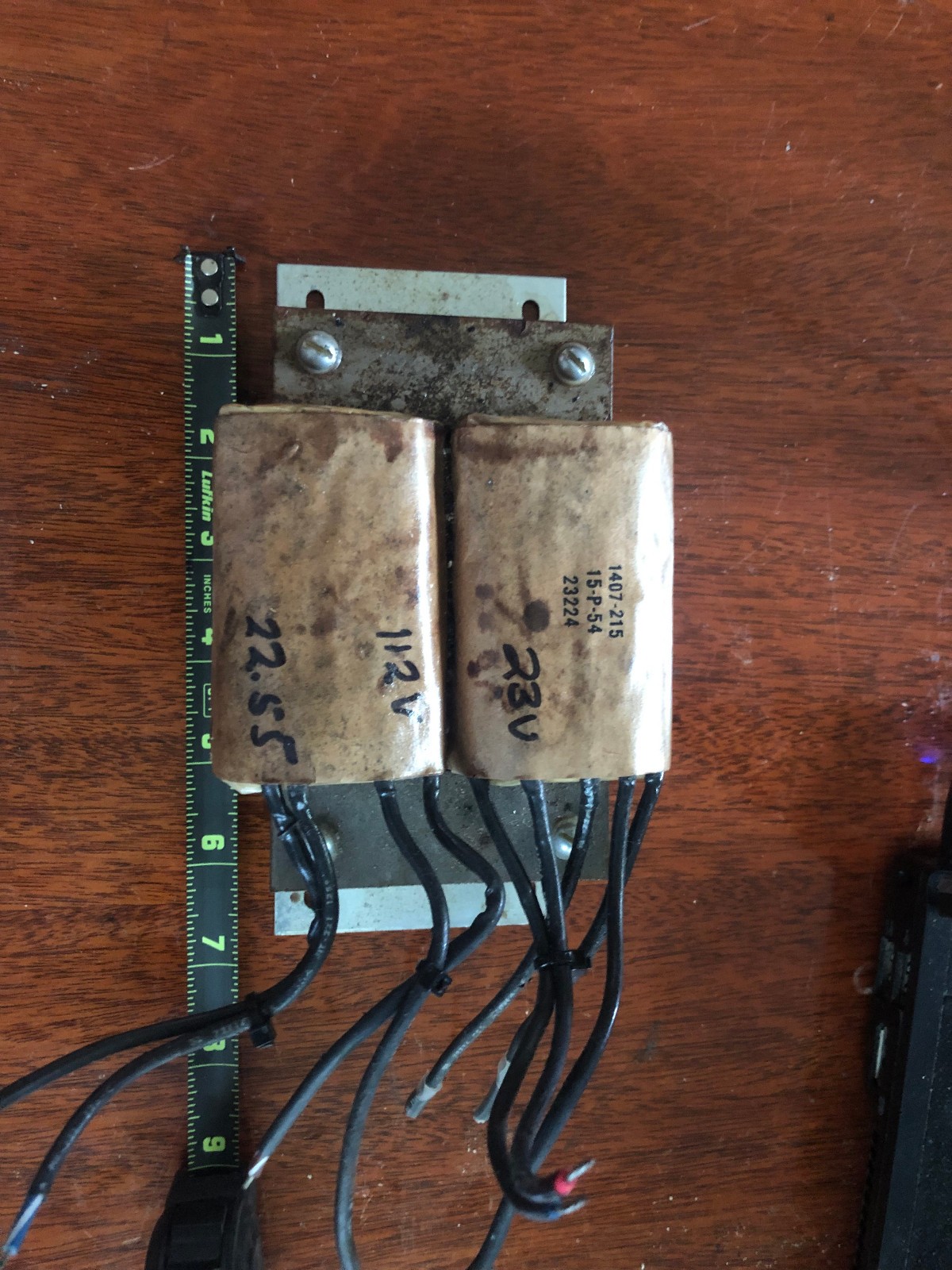 Power transformer  117  volt  primary  , three secondaries  23 ,  117 , 23 volts