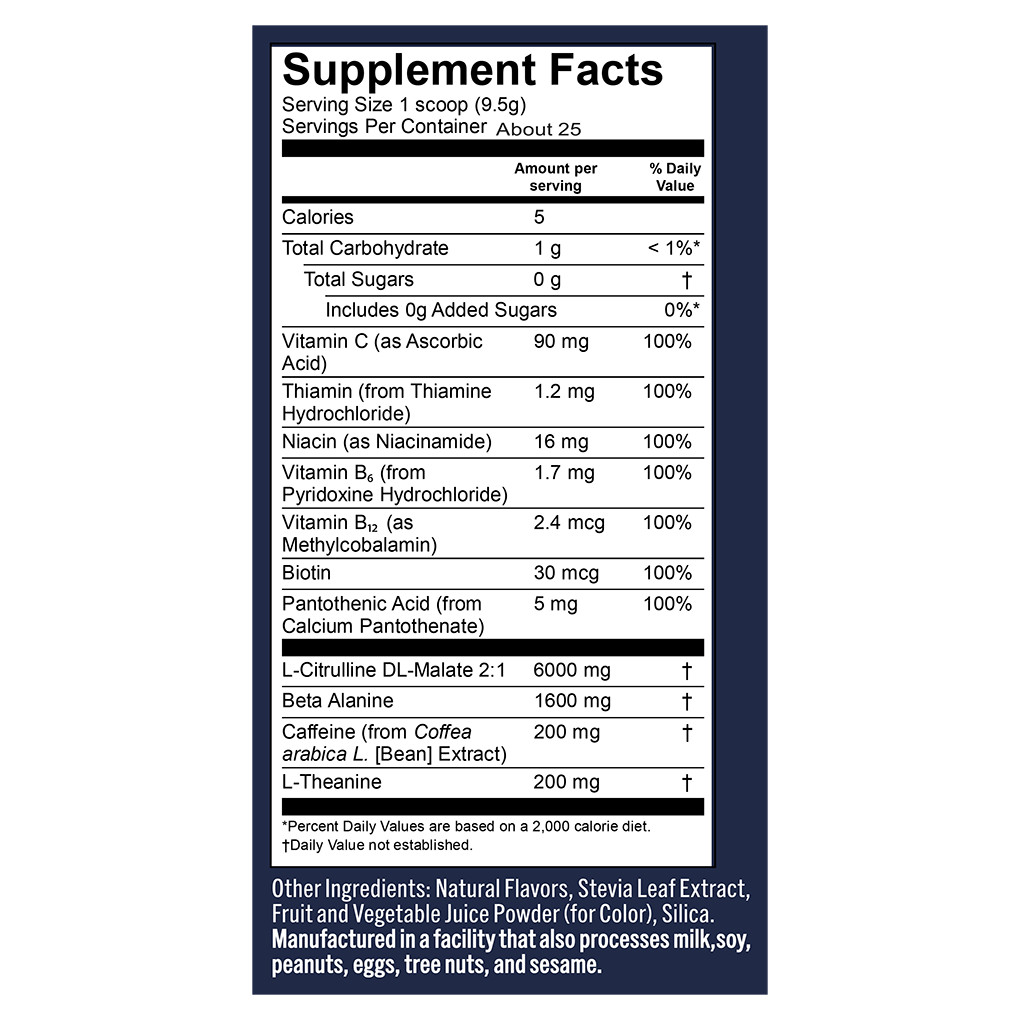 VEGA Pre-Workout Energy - Blue Raspberry (25 Servings) ~ Exp 11/26