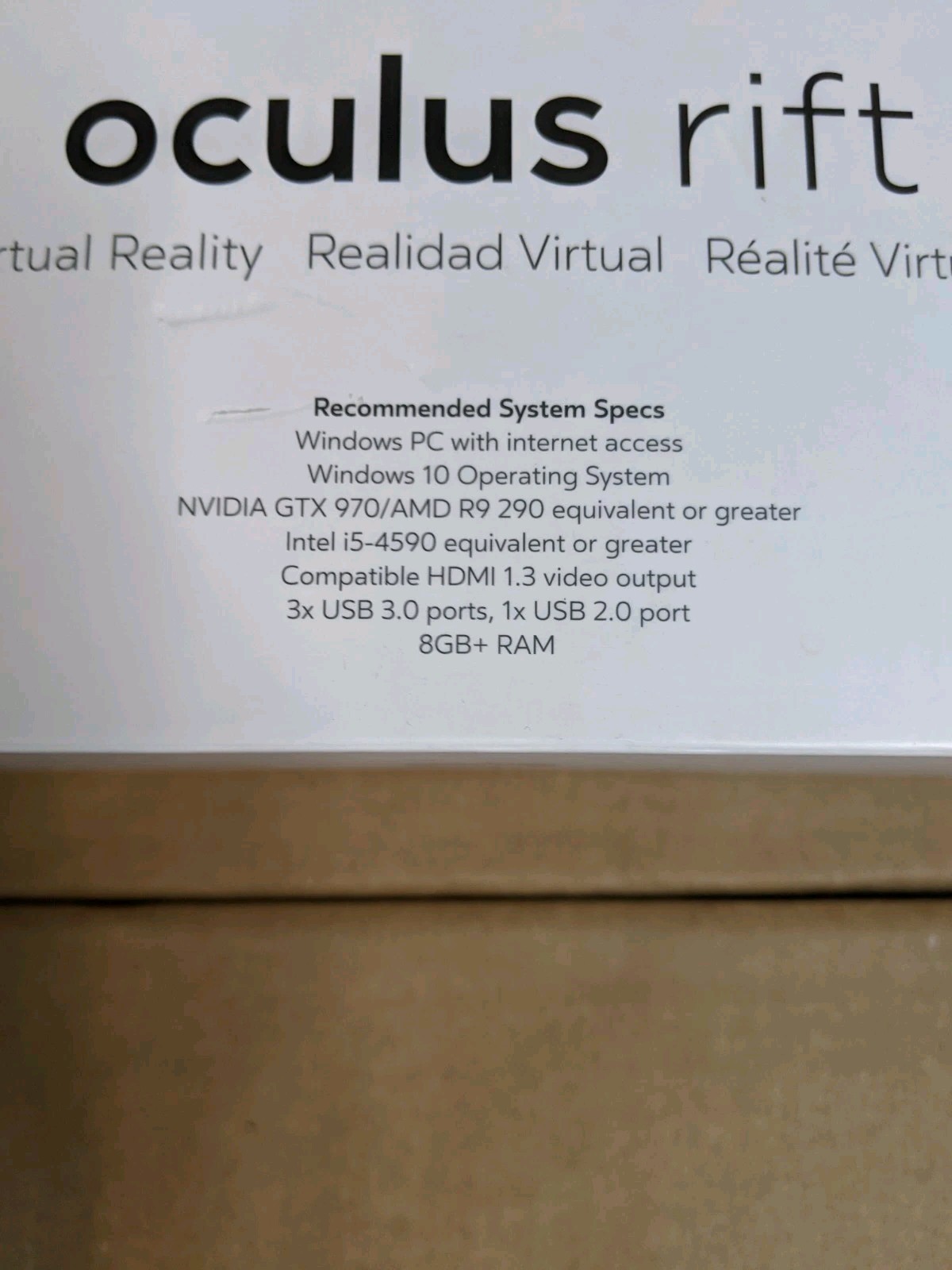 Oculus Rift CV1 VR Headset Complete Box Touch Controllers Sensors Untested Read