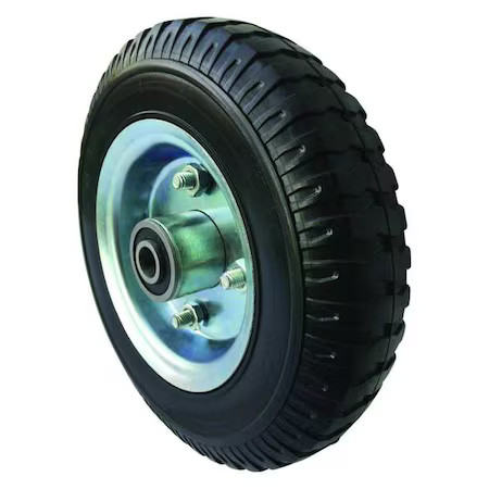 Marastar 16V340 Solid Rubber Wheel, 8 In Dia, 280 Lb, Black