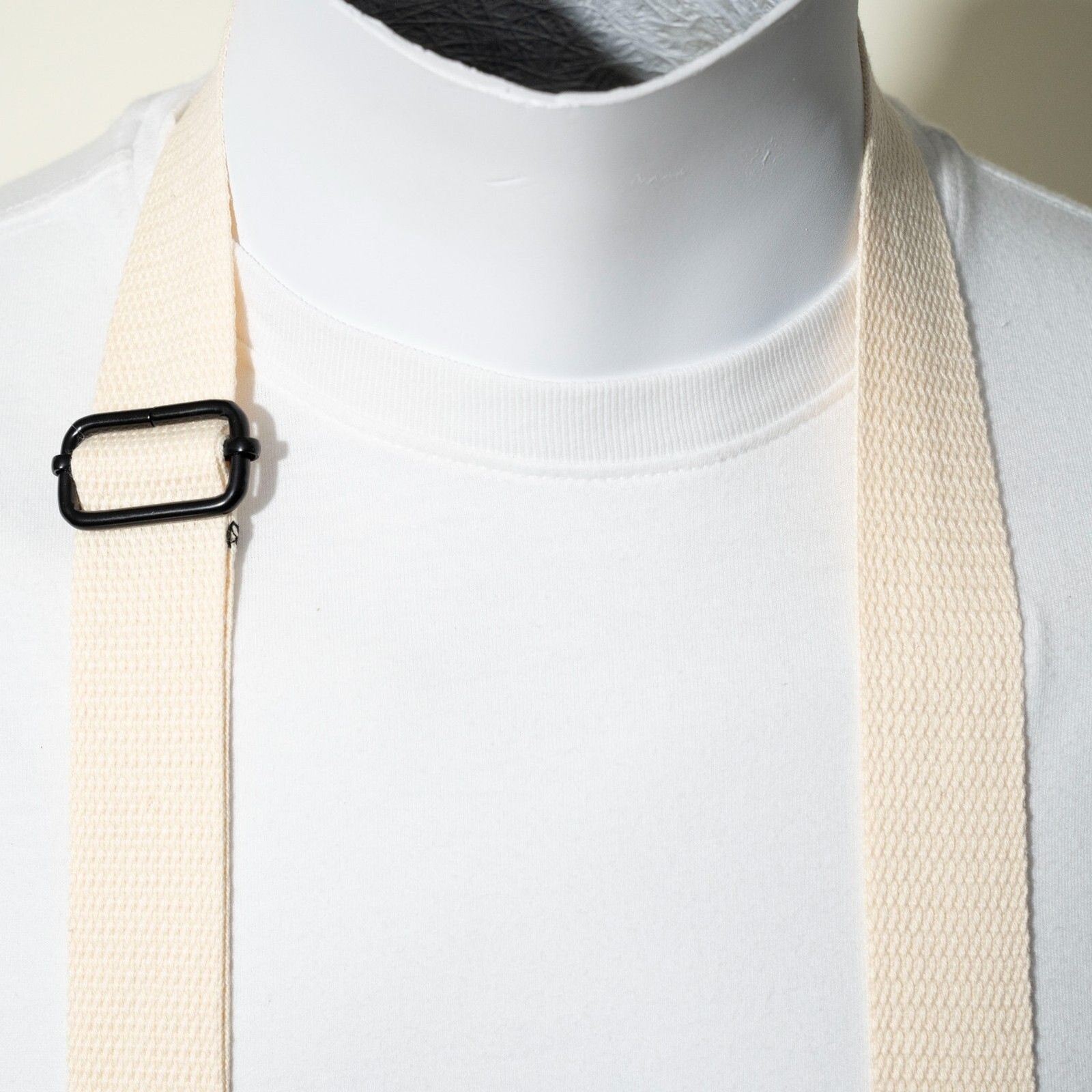 Handmade Off-White Cotton Adjustable Camera Strap + Peak Design Anchors 48”