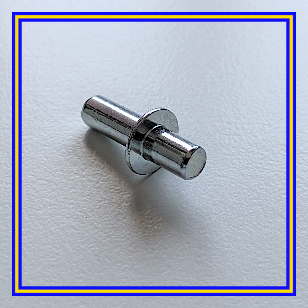 104171 X 4 IKEA HEMNES Shelf Support Pins Plugs Fixings Brackets - Silver metal