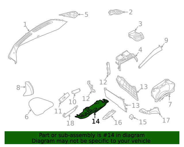 Genuine Nissan Instrument Panel Trim Panel 68106-9DJ0B
