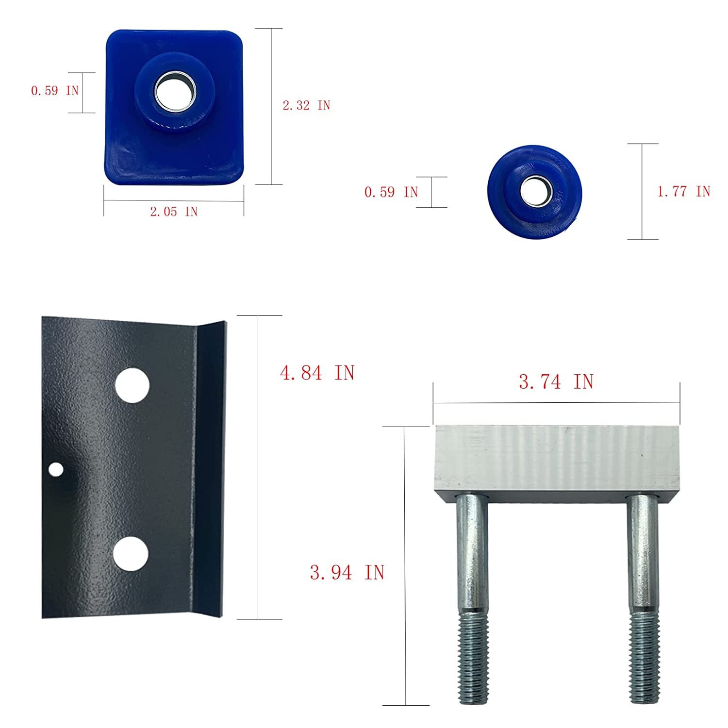 brand new Hood Hinge Pivot Polyurethane Bushing Mount Bolt SET