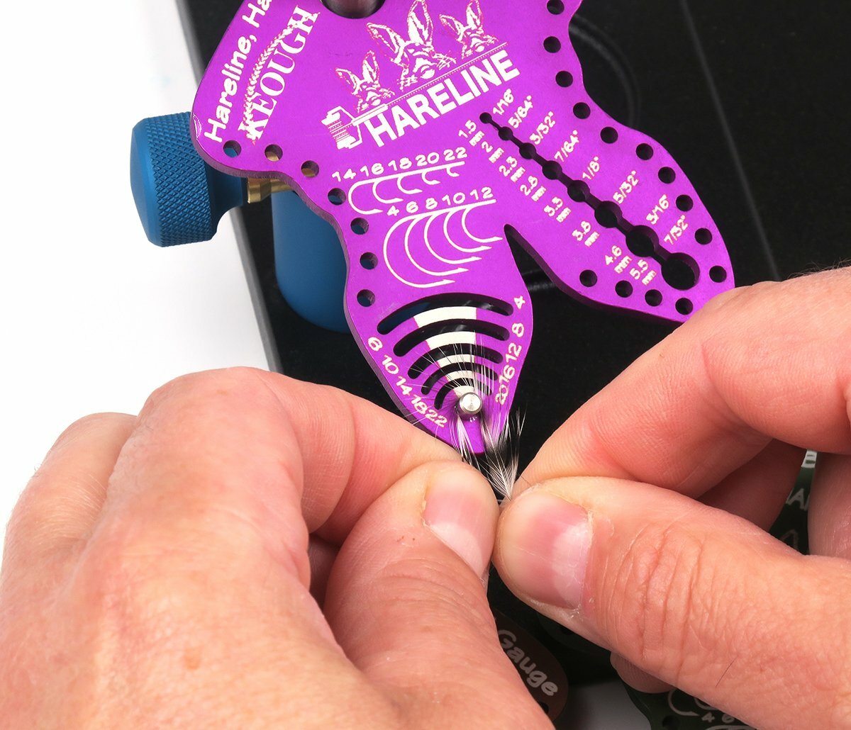 HARELINE HACKLE HOOK & BEAD GAUGE - Fly Tying Size Tool - 3 Colors Available!