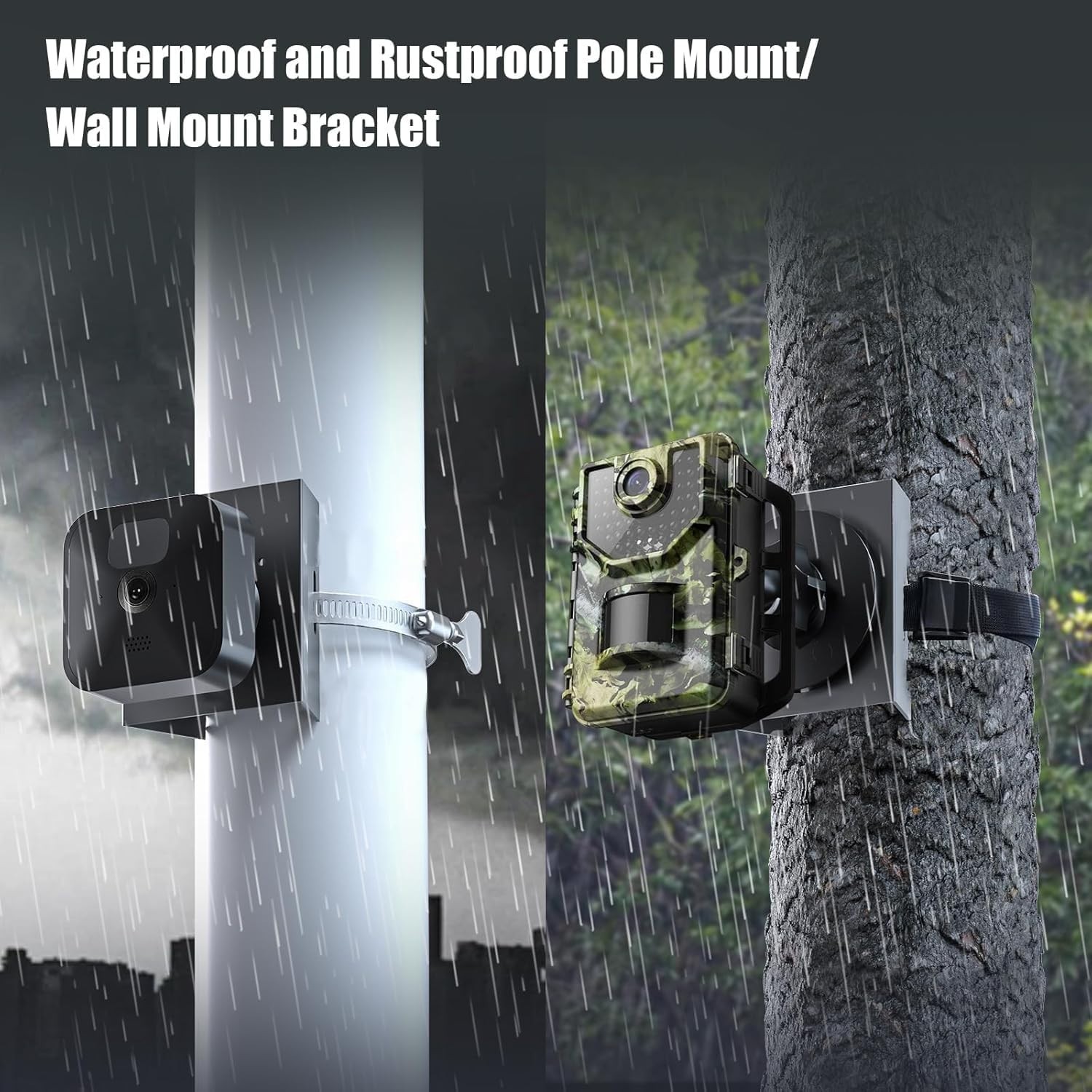 Universal Security Camera Mount for Blink, Eufy & Wyze with Nylon Straps - Black
