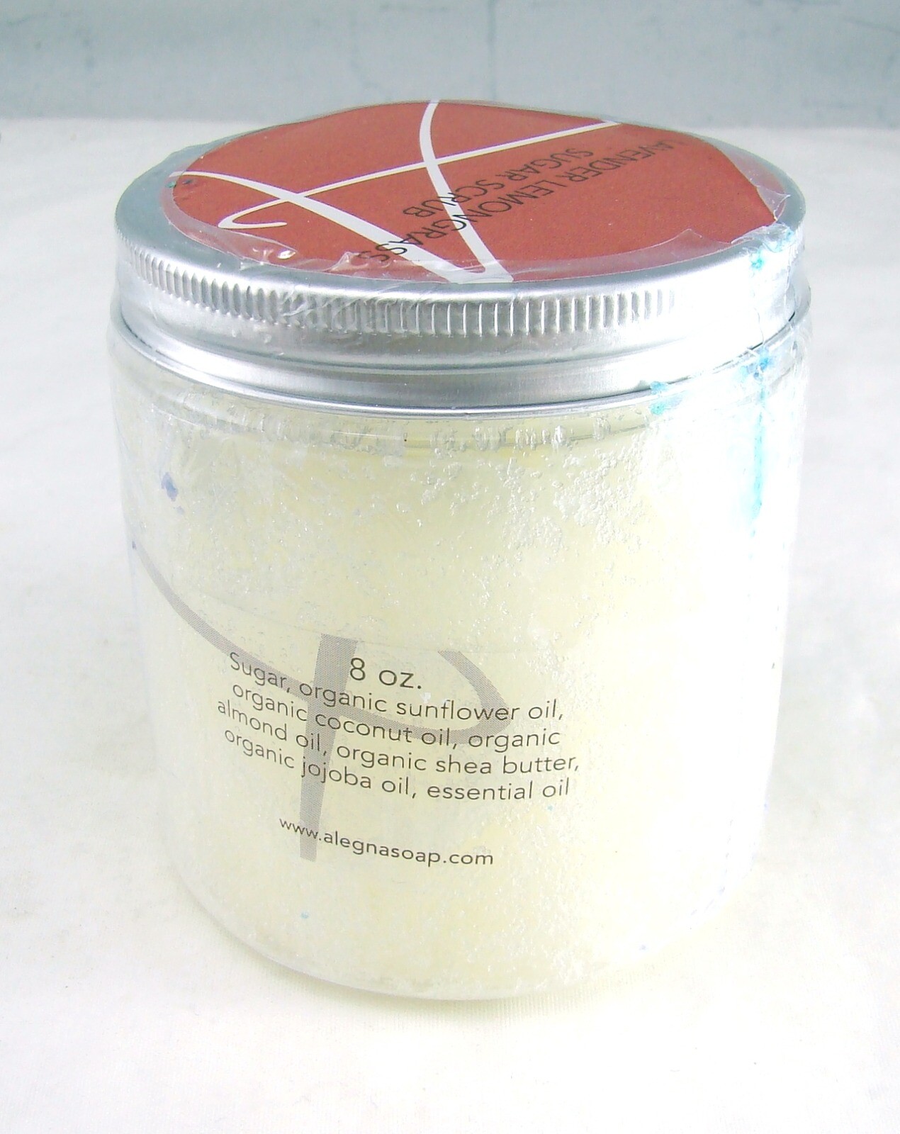 Alegna Soaps Lavender Lemongrass Sugar Scrub 8 oz NEW NWOB Sealed dented
