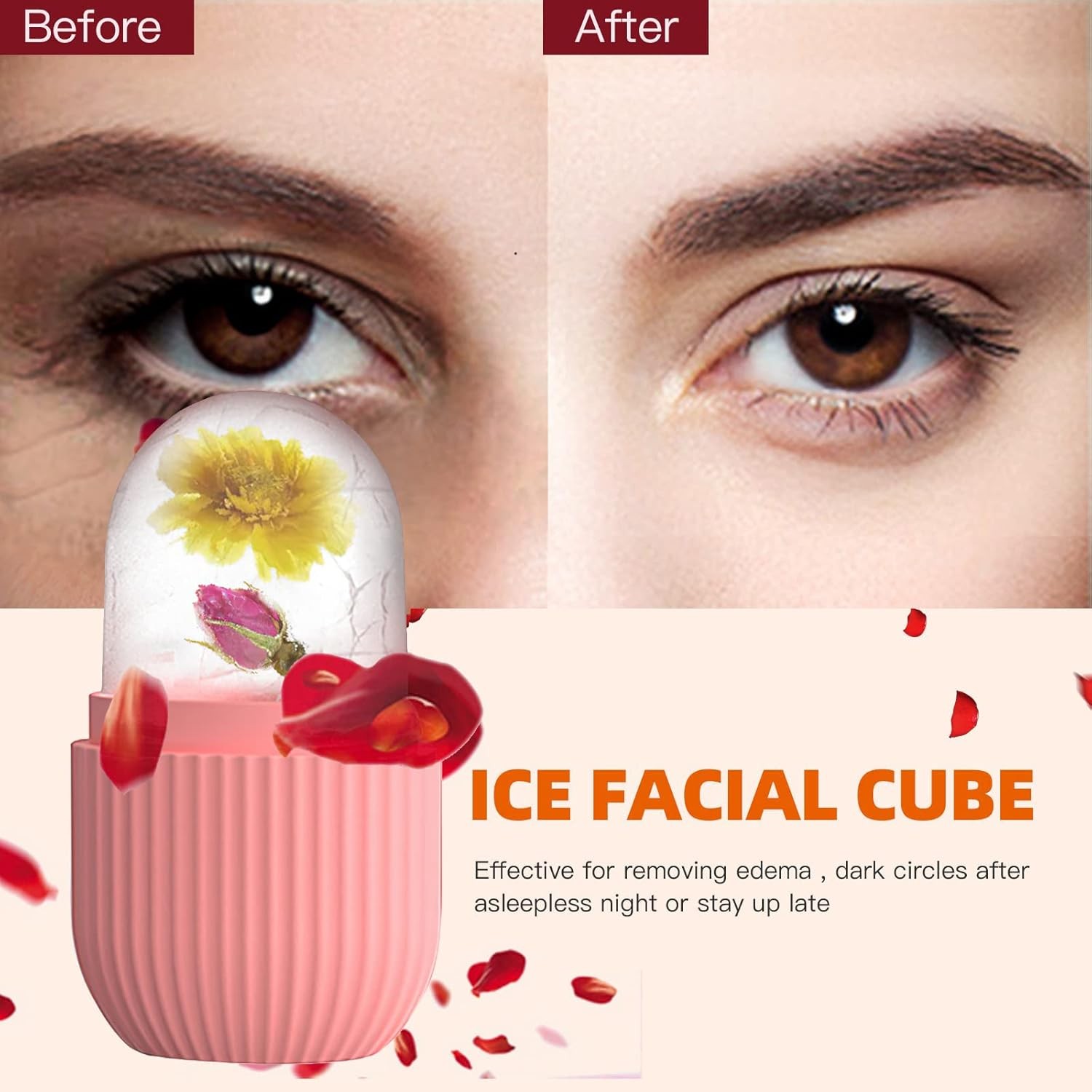 Ice Cube Roller Massager for Face, Eyes and Neck Naturally Conditioning