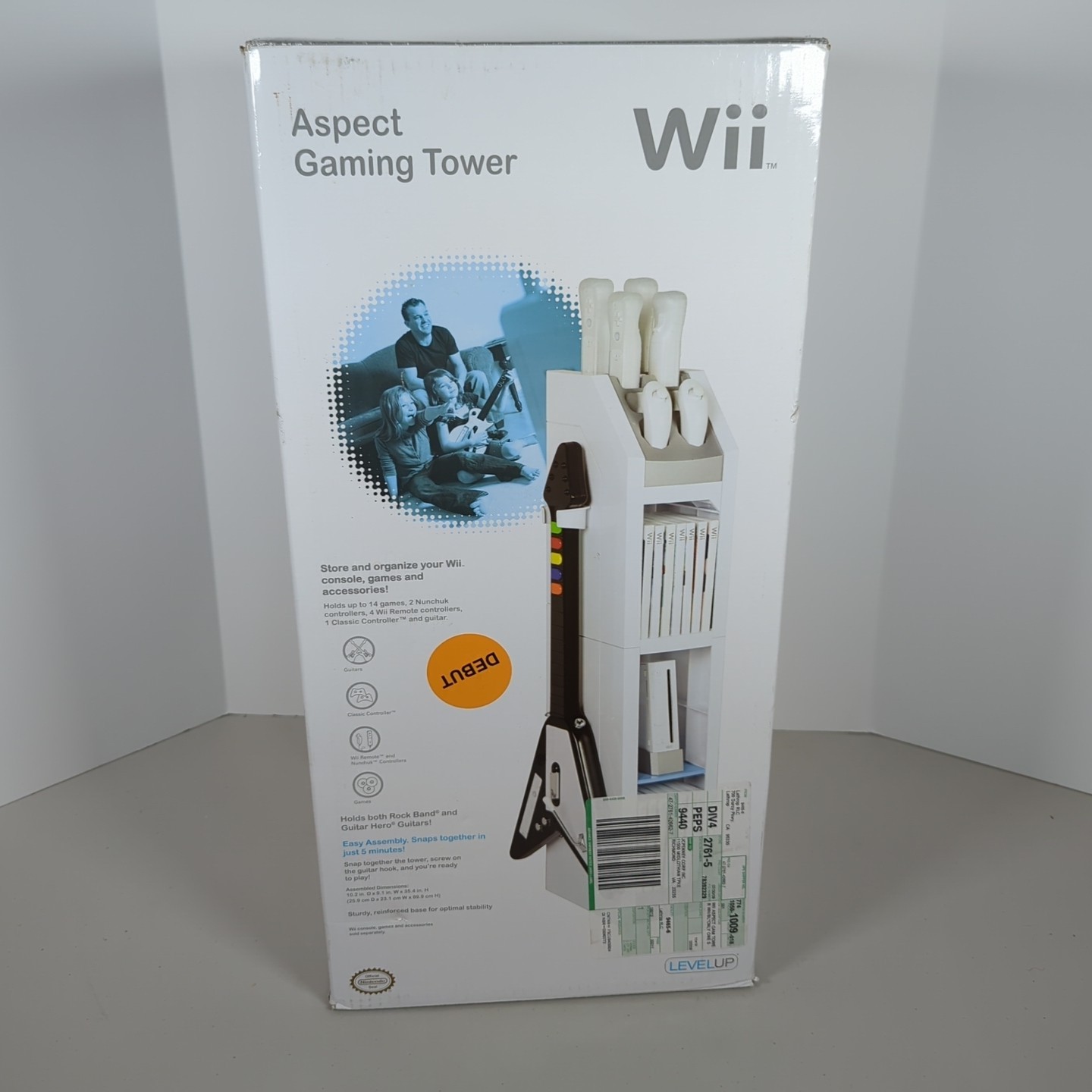Nintendo Wii Aspect Gaming Tower Video Game / Guitar Tower White