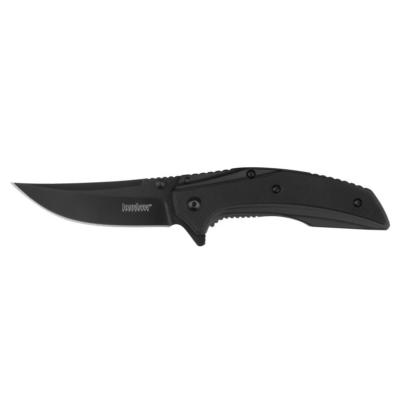 Kershaw 8320BLK Outright, Black Folding Knife Assisted SpeedSafe Trailing Point