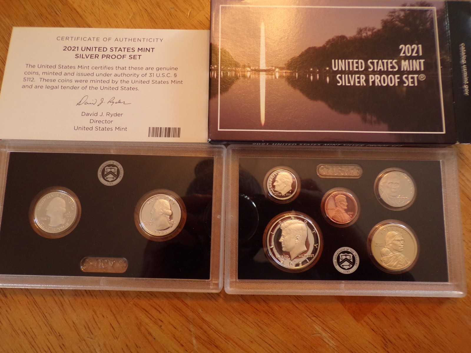 2021 s United States Silver Proof 7 coin Set.