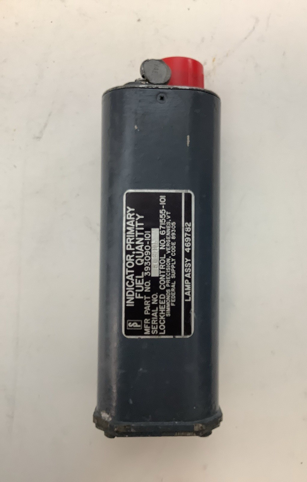 Simmonds Precision Primary Fuel Quantity Indicator Gauge 393090-101