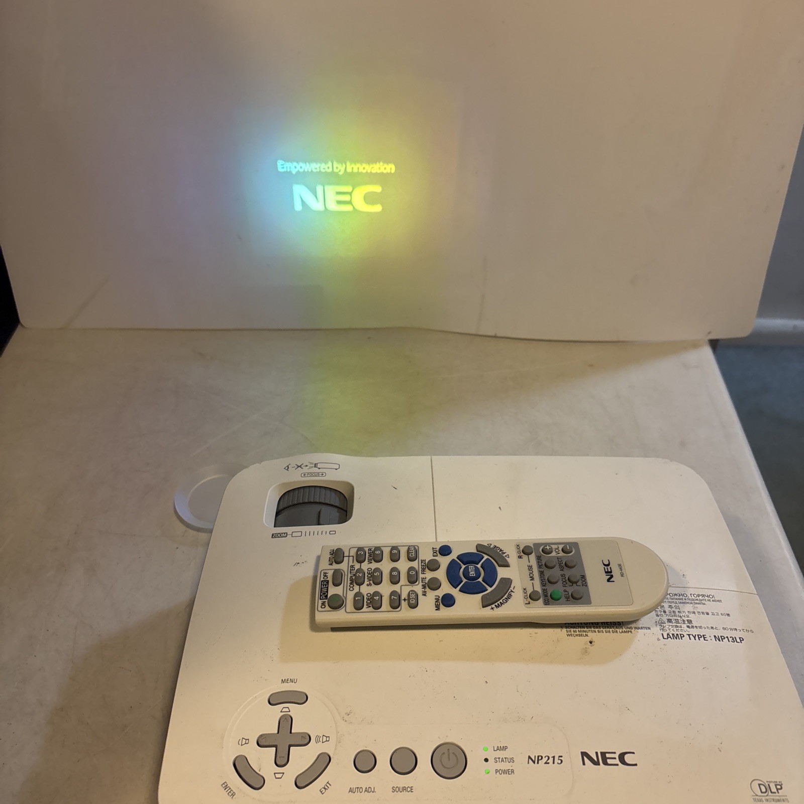 NEC NP215 DLP Engine Compact Mobile Projector. Works Great. W/ Remote