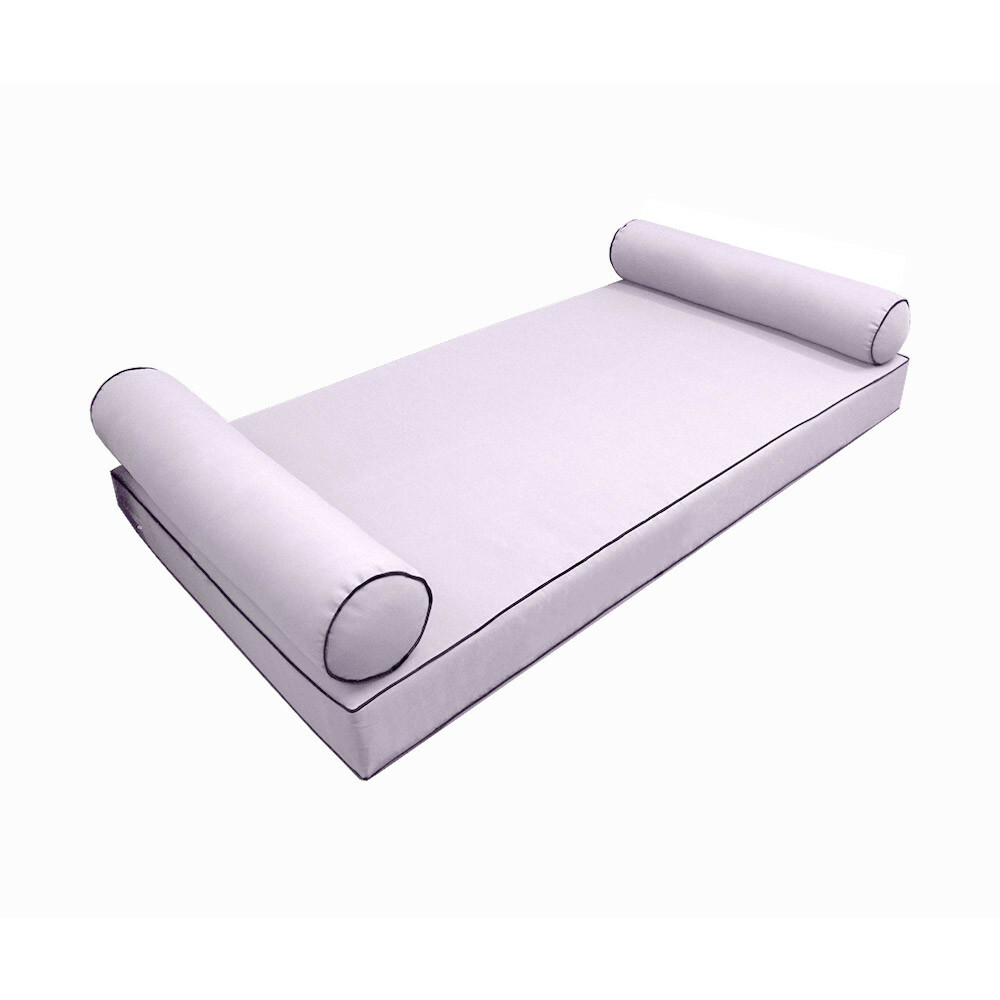 STYLE5 Mattress Pillow Daybed Porch Swing Contrast Trim TwinXL AD107 COVERS ONLY
