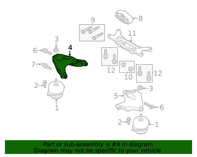 Genuine Ford Engine Mount Bracket BR3Z-6028-A